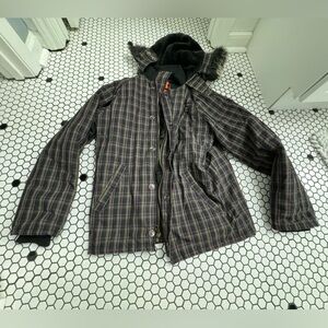 All-son vintage plaid winter jacket size medium